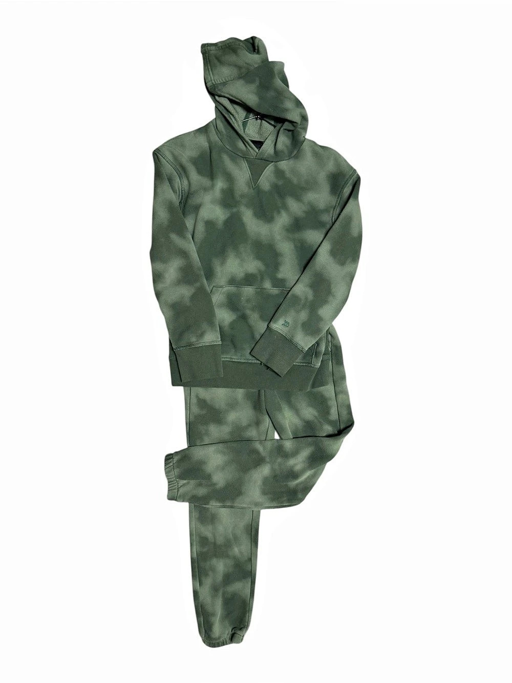 in motion Tie-Dye Hoodie & Jogger Set in Green Size Medium